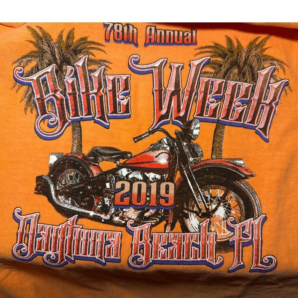 Comfort Colors 2019 Bike Week Daytona Beach FL Motorcycle T Shirt Mens XL